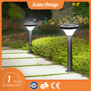 SolarAmigo outdoor solar lawn lamp round 7W residential garden villa column head lamp solar garden lamp